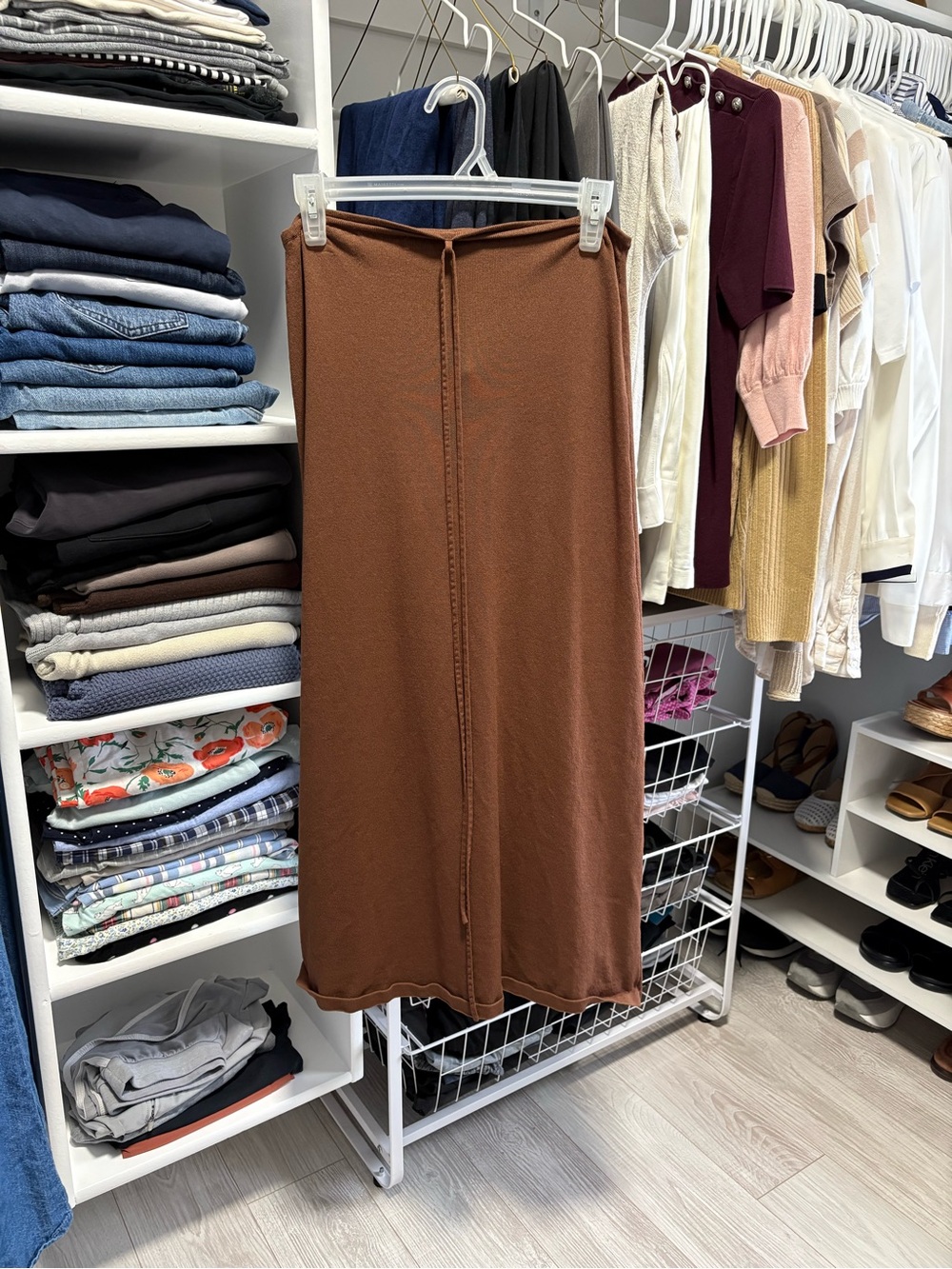 Women's Brown Maxi Skirt